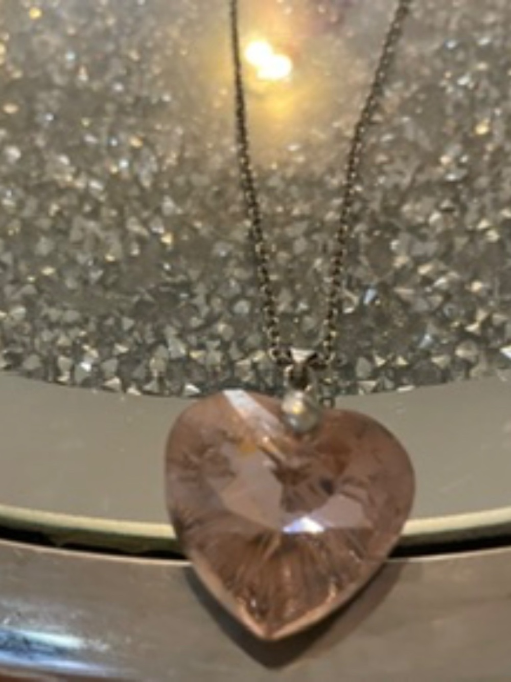 NWT Pink Heart Choker Necklace